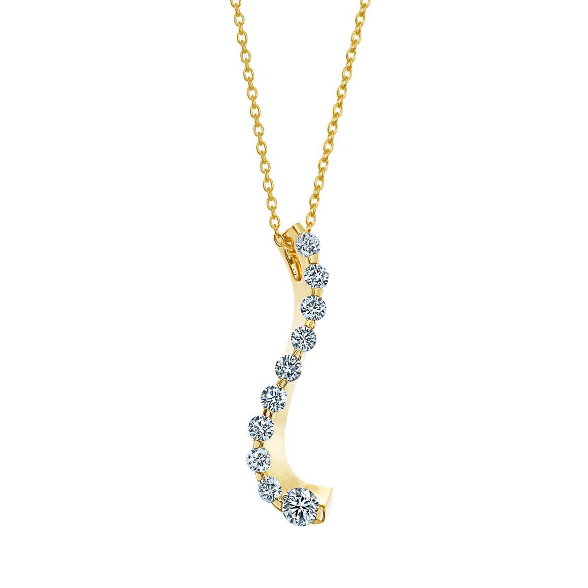 NECKLACEK18 0.150ct/0.450ctダイヤモンド ネックレス - 岡山県で