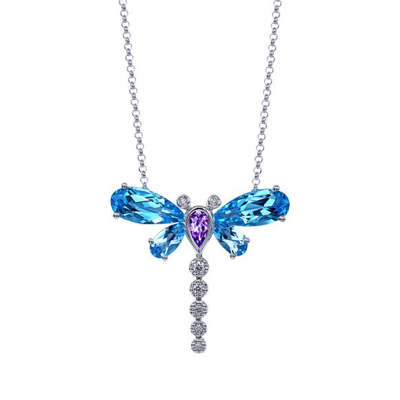 NECKLACEブルートパーズネックレスKWG 岡山県でブランド時計